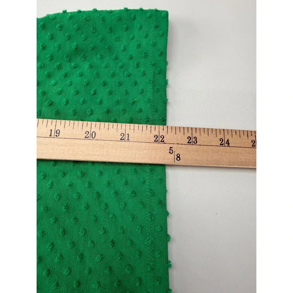 J.Crew Green Dot V-Neck Lined‎ Blouse Smocked Cuff Womens Size Medium NEW